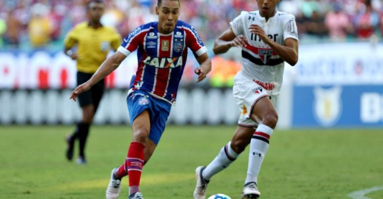 Bahia vacila, perde gols e cede o empate ao São Paulo no último minuto edigar junio 780x405 - Bahia vacila, perde gols e cede o empate ao São Paulo no último minuto