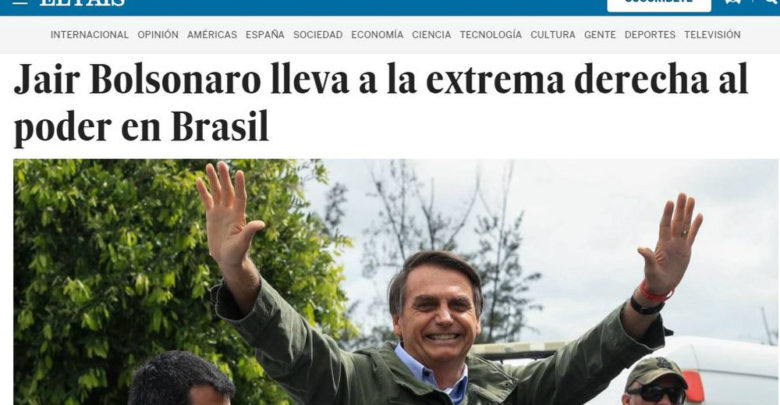 Vitória de Bolsonaro é destaque em alguns dos principais jornais internacionais el pais bolsonaro 780x405 - Vitória de Bolsonaro é destaque em alguns dos principais jornais internacionais